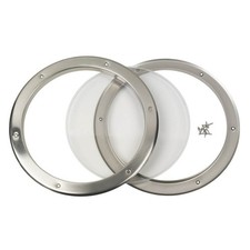 Mottez Porthole Vision Panel For Doors Round Brushed Polished Steel 390mm