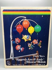 Vintage 1976 Raggedy Ann  Andy Musical Mobile, Dolly Toy Co, Nursery Crib