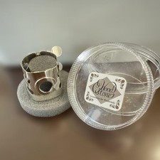 Clarinet ligature wood stone all silver for B