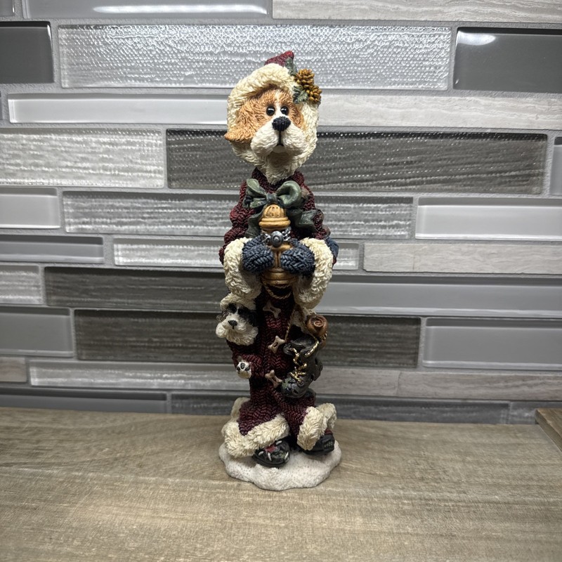 Boyds Bears Bernie Igotwatiwanted Dog Christmas Figurine Folkstone Collection