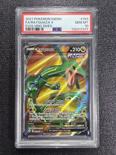 New Listing2021 Rayquaza V #193 Evolving Skies PSA 10 Pokemon Card