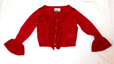 Genuine Kids Toddler Girls Red Metallic Cardi...