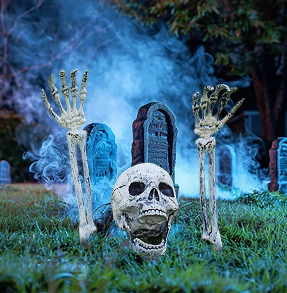 AOGU Halloween Decorations Realistic Skeleton Stakes Outdoor Indoor Yard Lawn Ga
