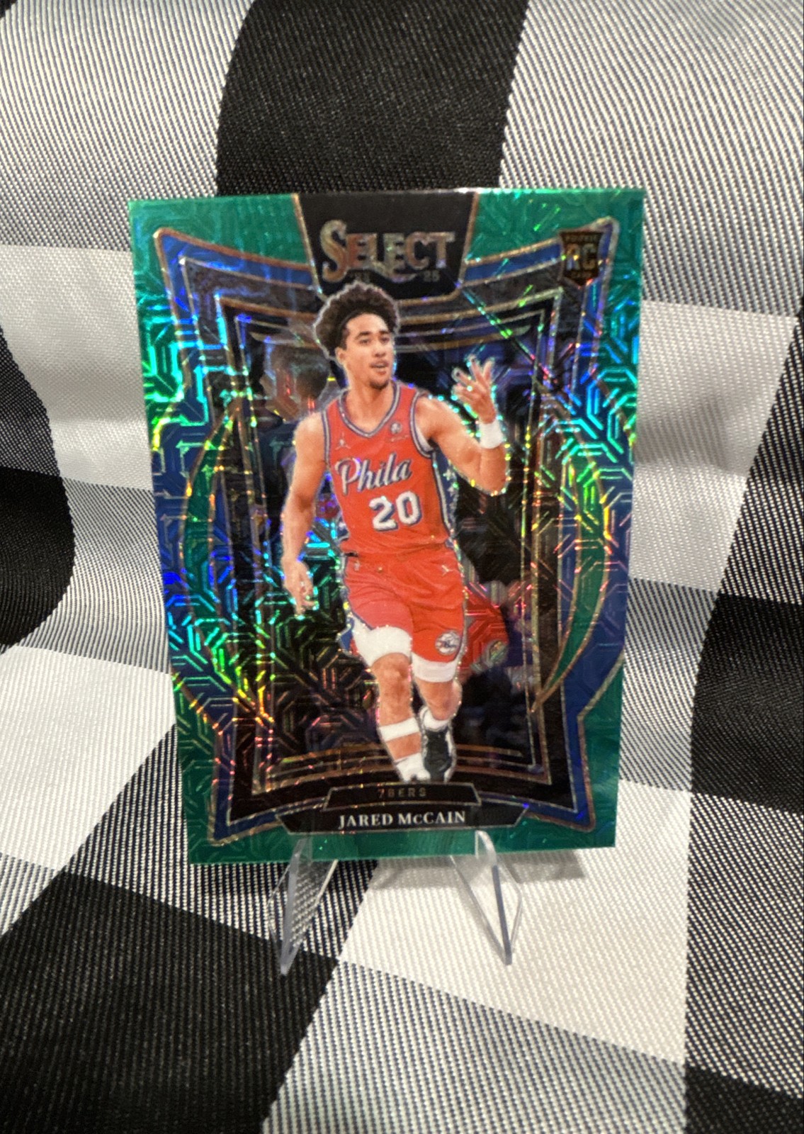 2024-25 Panini Select - Concourse Jared McCain #82 Green Mojo Prizm (RC)