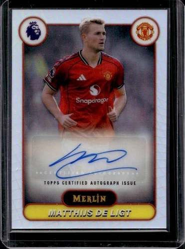 2026 Topps Merlin Premier League Matthijs De Ligt Auto Autograph #MV-DL Man U