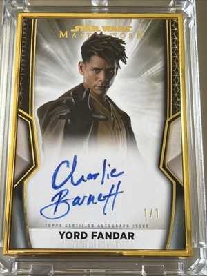 Star Wars Masterwork 2025 Charlie Barnett As Yord Fandar 1/1 On Card Gold Frame