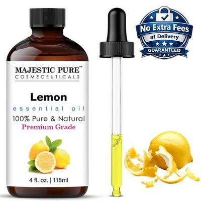 Lemon Essential Oil 4 Oz (118 ml) 100% Pure & Natural Citrus limon Peel