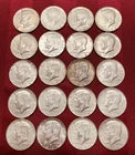 1968 D US Mint Kennedy half dollar 40 % silver roll of 20 coins