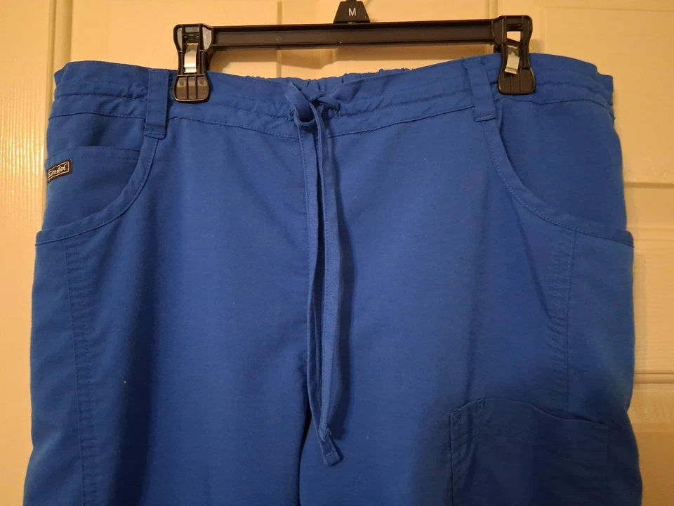 Pantalones Médicos SANIBEL SCRUBS Unisex Talla M Eléctricos Azul Cintura Elástica con Cordón Foto 2 de 4
