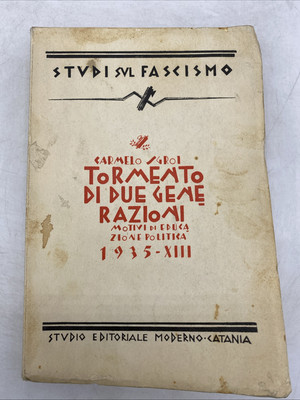 CARMELO SGROI - QUAL ZWEIER GENERATIONEN - MODERNES VERLAGSSTUDIO 1935