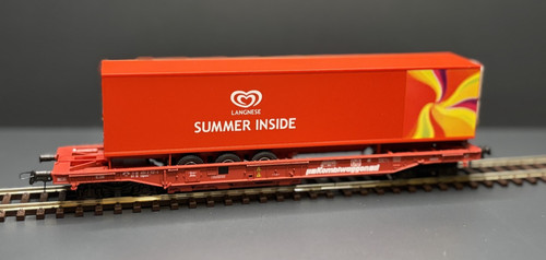 Roco H0 47633 Einheitstaschenwagen mit Auflieger "Langnese" der DB AG | OVP | Condition: Gebraucht