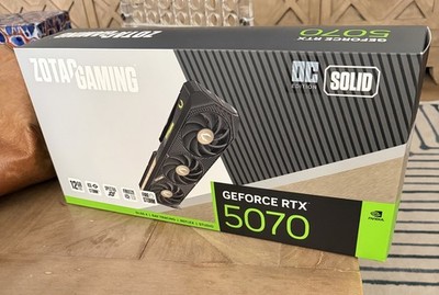 GPU Geforce RTX 5070 New Unopened OC Solid Zotac Gaming Ice Storm 2.0 Spectra
