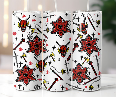Hellfire Club Stranger Things Thermo Travel Mug Becher Neu mit Box und Strohhalm