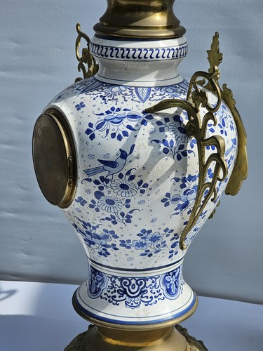 Delft Blue And White Clock Set Graniture Timepiece Movement Impressive Size 80cm - Picture 16 of 24