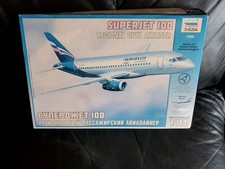 Zvezda Sukhoi Superjet 100 Aeroflot Livery 1/144th scale kit + bonus decals