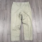 US Military Khaki Sail Cloth Chino Pants Trousers Army WW2 38x29 Vtg 40s 50s