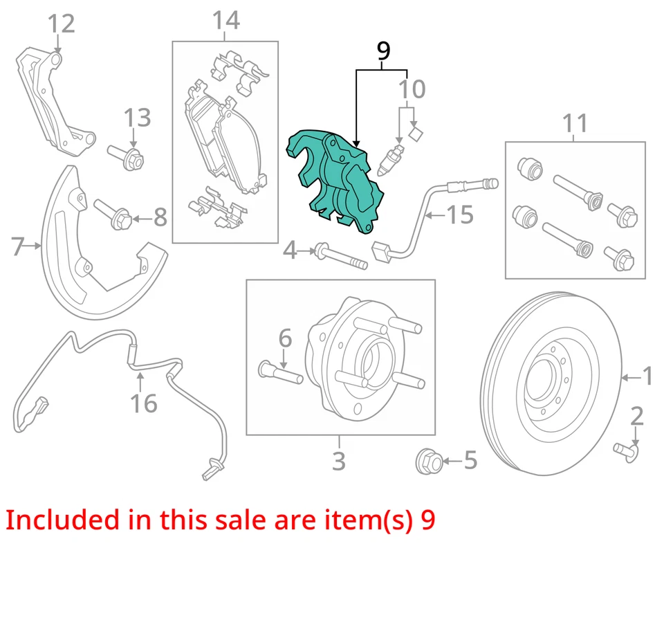 Pinza de freno delantera izquierda Ford Explorer 2013-2016 JH3BC Foto 2 de 3