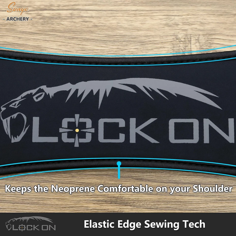 Eslinga de ballesta de neopreno, ancha y gruesa acolchada en el hombro, correa con pivotes Foto 3 de 4