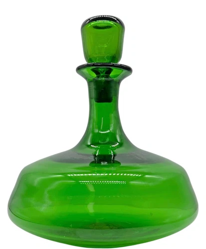 Vintage Blenko Glass 565 Decanter Lime Wayne Husted