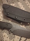 Black Stonewash Fixed Blade Skinning hunting knife, G10 Handle - Kydex sheath — photo 4