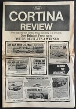 FORD CORTINA REVIEW Newspaper Format Sales Brochure 1970