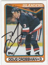DOUG CROSSMAN Autographed Signed 1990-91 Topps card New York Islanders COA