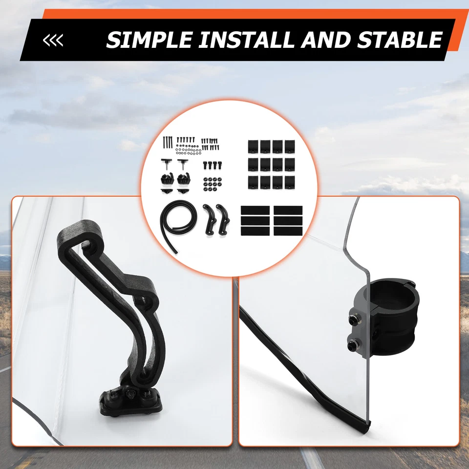 Parabrisas delantero plegable 2 en 1 para MASSIMO 500/700 Outfitter Bighorn Foto 4 de 4