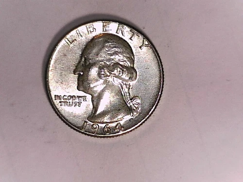 U S 1964 Washington Silver Quarter Choice Uncirculated