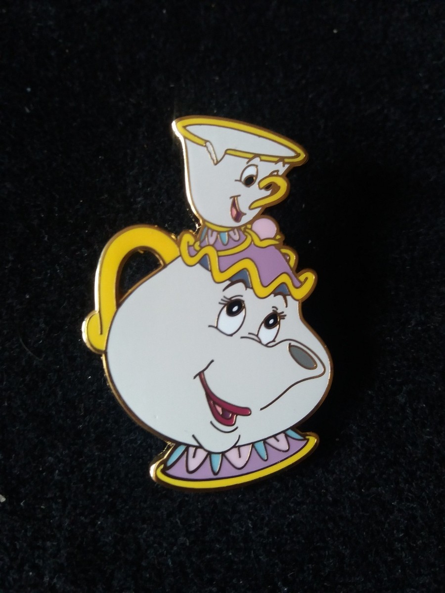 PINS DISNEY DLP PARIS PIN MRS POTTS AND CHIP ON HEAD BEAUTY AND