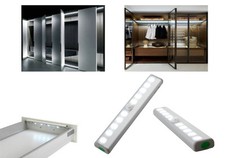 Armoire à détecteur de mouvement sans fil LED lumière armoire armoire PIR 10 LED batterie