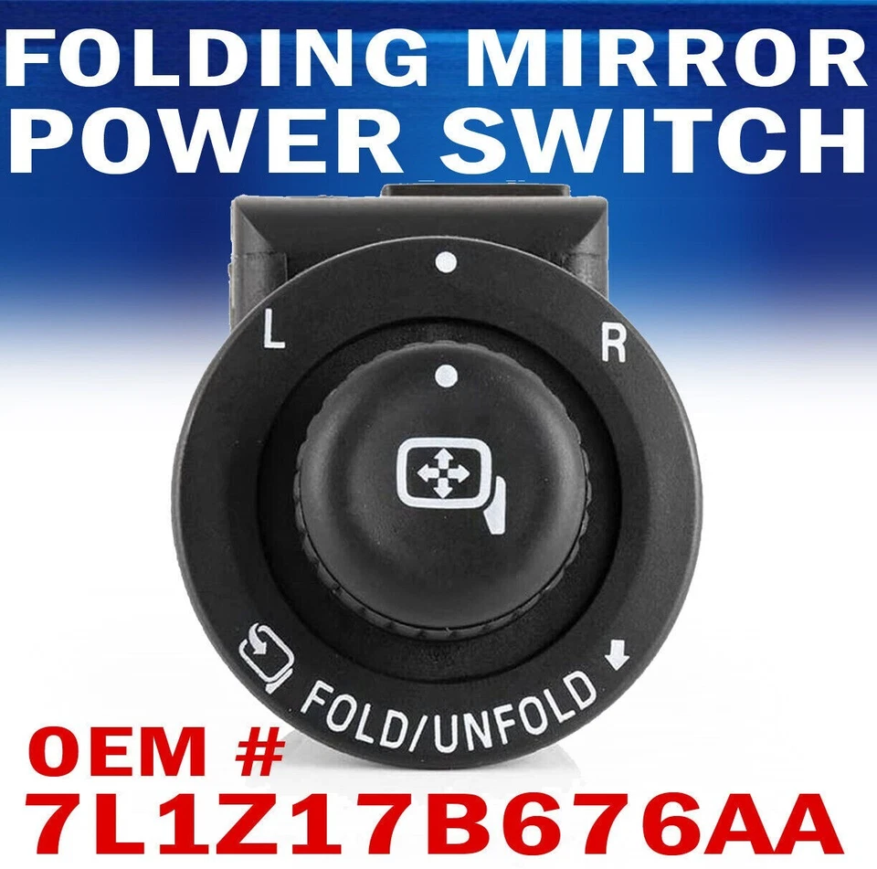 Interruptor de control de espejo retrovisor lateral plegable eléctrico OEM para Ford F-150 F-250 F-350 F-450 Foto 2 de 4