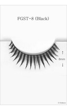 8mm long eyelashes for middle eyes doll 8mm Eyelashes for dolls - FGST-8 Black