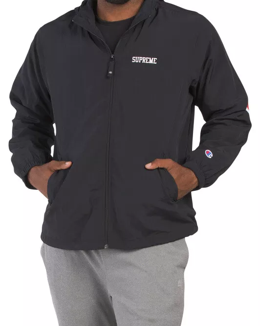 Champion Supreme Jacket Track Jacket Black sz S NEW Authentic