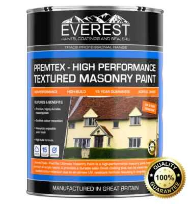 EVEREST TRADE PAINTS EVEREST TRADE - PREMTEX ULTIMATE FINE TEXTURED MASONRY PAINT - HIGH PERFORMANCE