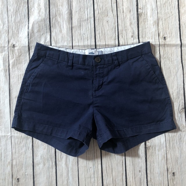 Old Navy Navy Blue Cotton Flat Front Shorts Button Zip Shorts. Size 2. eBay