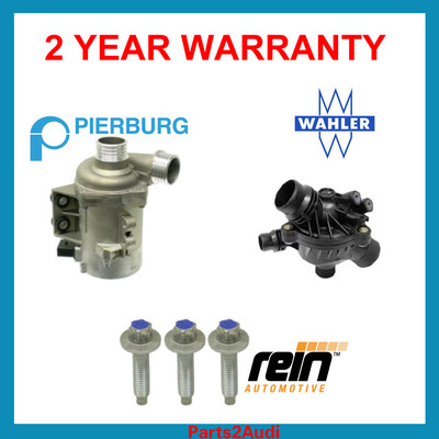 Engine Water Pump with Bolts and Thermostat with Housing Fits BMW E90 E91 E92
