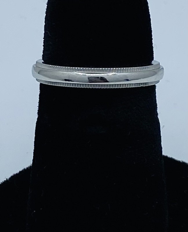 Tiffany & Co. Platinum Milgrain Band Ring