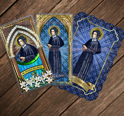 Saint St. Elizabeth Ann Seton, patron of dying children and widows prayer card