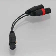 XLR 5Pin Female to L+R Dual XLR 3Pin Male 1F2M Audio Splitter Adapter Cable 20cm