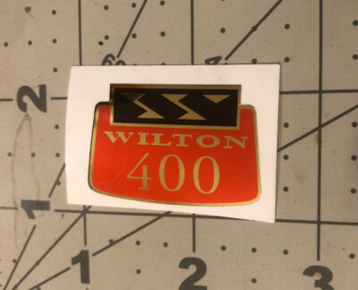 Wilton Vise 400 Decal Red Black On Gold Foil 1 1/2  Long