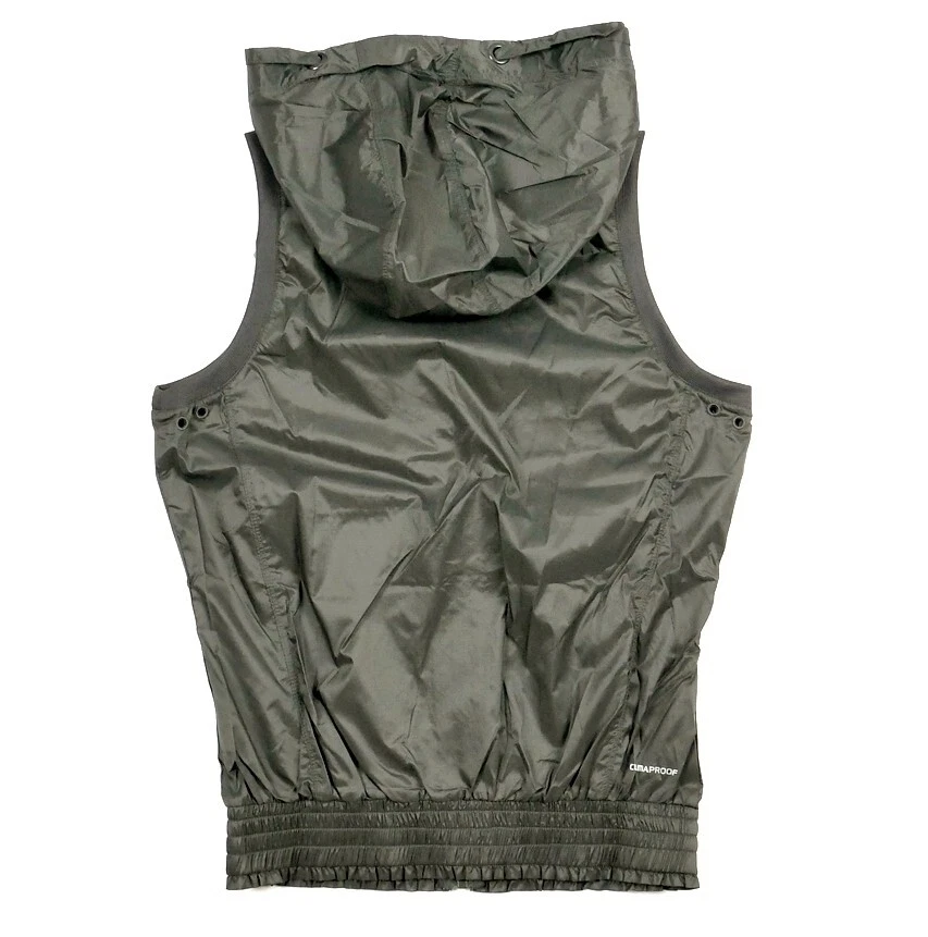 Adidas Damen Sport Weste Wind Jacke Kapuze Trainingsjacke Laufjacke Armee grün - Bild 3 von 4