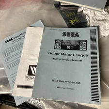 Original SUPER MAJOR LEAGUE STV  Titian SEGA    arcade video game manual