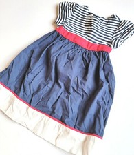 Gymboree 12-18 mo Baby By the Seashore Striped Colorblock Dress Navy Pink NWT