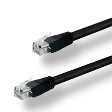 1pc 1ft Black CAT6 Network Wire LAN Cable Patch Cord Ethernet Internet Router PC