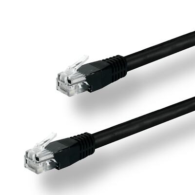1x 6ft Black CAT5E Network Wire LAN Cable Patch Cord Ethernet Internet Router PC