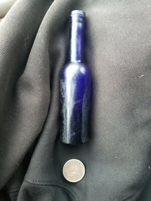 Old Deep Cobalt Bottle Antique Long Neck Blue Chemistry or Laboratory Bottle!