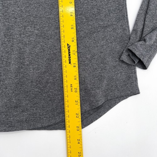 North Face Shirt Damen klein grau V-Ausschnitt Langarm Pullover Outdoor Wandern - Bild 5 von 7