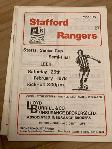 Stafford Rangers INICIO Programas Liga y Copa Años 70 PUBLICACIÓN GRATUITA - Imagen 162 de 186