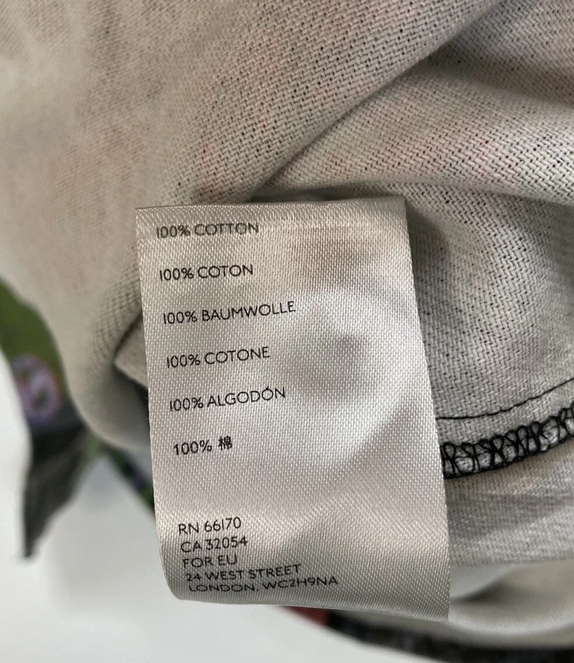 BDG Urban Outfitters Crazy Print Denim Jean Shirt Men Small Long Sleeve Pockets - Image 4 of 4