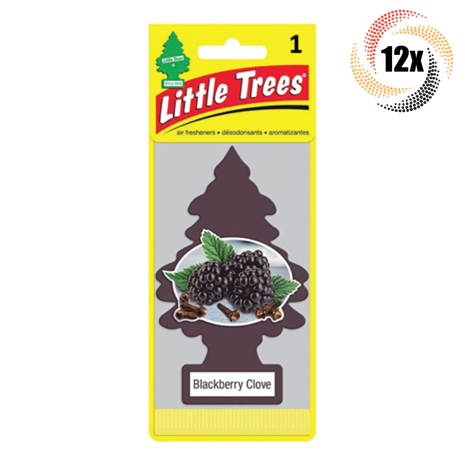 12 упаковок Little Trees С ароматом одиночного черного льда Висячие деревья Предотвращает появление неприятного запаха 3390₽